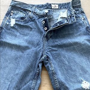 AG Knoxx Distressed High Waist Boyfriend Jeans